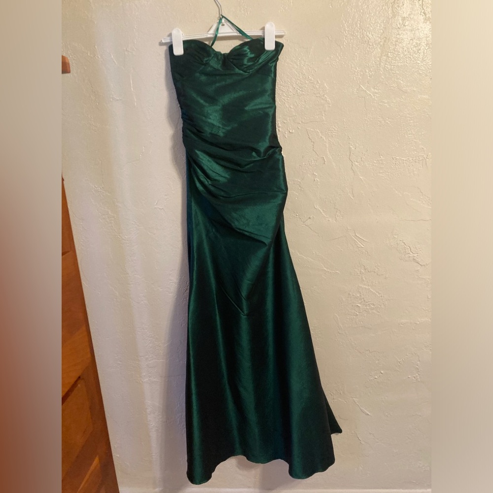 Samila Formal Strapless Mermaid Sweetheart Gown Dress Emerald Green XS